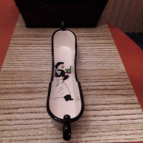 Milson & Louis Cracker Baguette Server Holder Hand Painted Ceramic - Picture 6 of 9